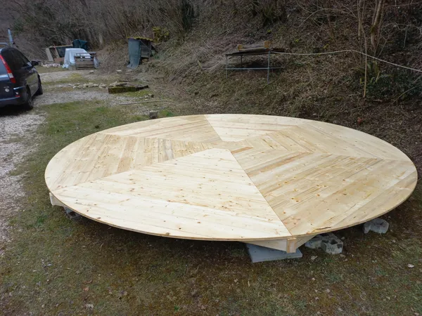 Plancher d'une yourte